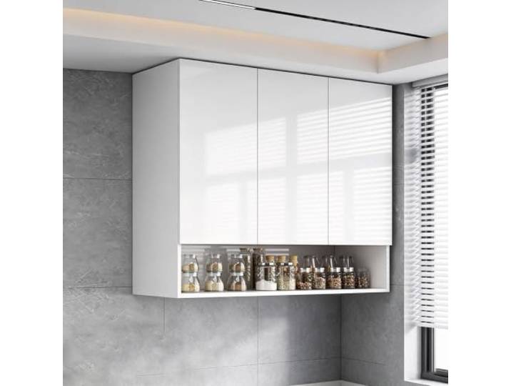 WNGJZZYC Küchenhängeschränke, Gewürz‑Und Küchenutensilien‑Organizer Mehrstöckiger Hängeschrank Für Küche, Badezimmer, Balkon, Mehrzweckschrank Für Esszimmer(100x35x80cm/40x14x32in)