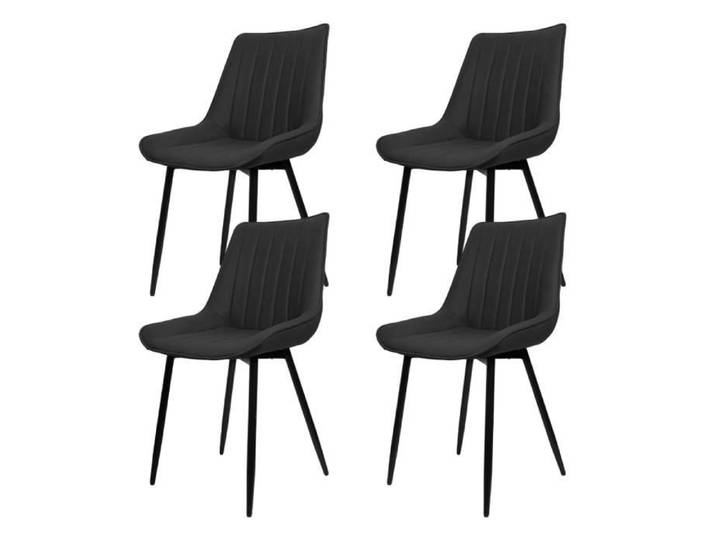 Chaises salle à manger/cuisine YYIXING - Lot de 4 - Noir - Design ergonomique et robuste