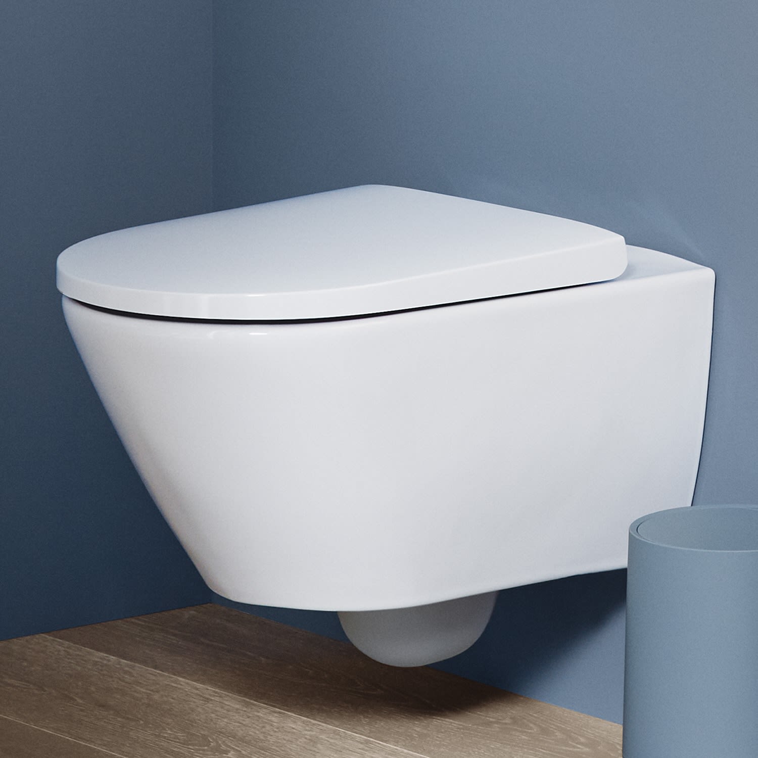Duravit D-Neo wall-mounted toilet set Rimless, washdown, with Durafix 45770900A1