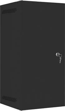 Lanberg 10" 12U 280x310 Wandgehäuse Metalltür (FlatPack) schwarz