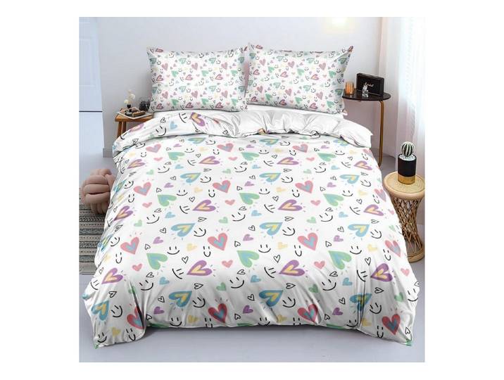 LuxusKollektion Kinderbettwäsche Bettwäsche 155x220 Herzen Mädchen Weiß