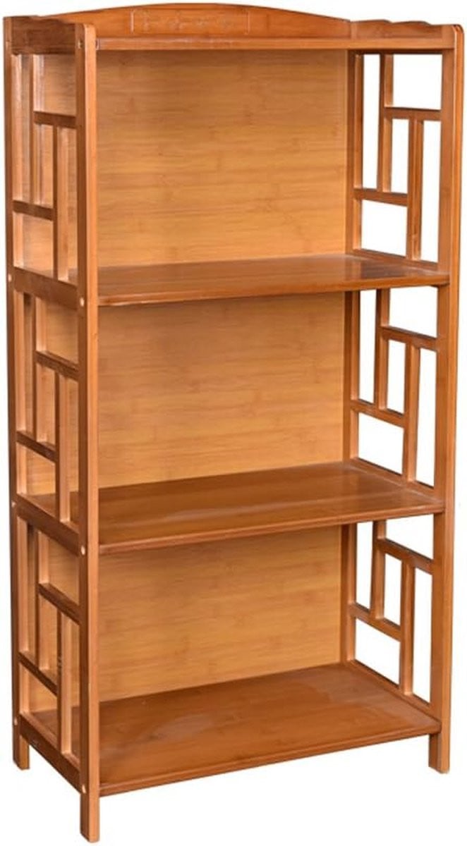 Bamboe Boekenplank Ladder met 3 Lagen voor Woonkamer, Slaapkamer of Thuiswerkplek