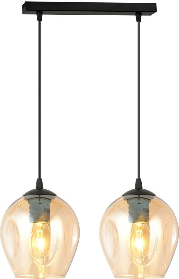 Emibig Lighting Hanglamp ISTAR 2xE27 40W, 2 stuks, blauw/lichtbruin