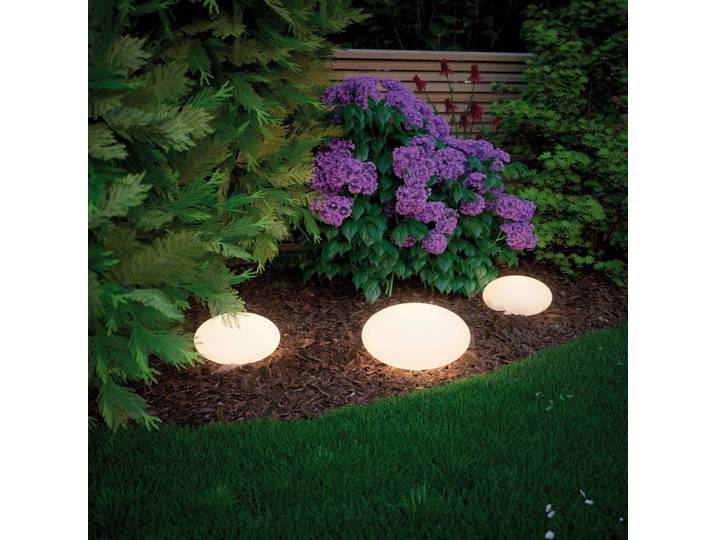 Paulmann Plug & Shine LED-Dekoleuchte Stone 28 cm Stone, dimmbar, weiß / opal, Kunststoff, Modern
