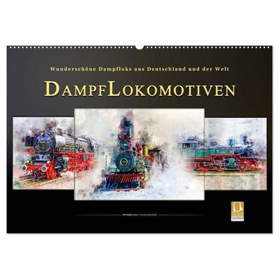 Dampflokomotiven - wunderschöne Dampfloks aus Deutschland und der Welt (Wandkalender 2026 DIN A2 quer), CALVENDO Monatskalender