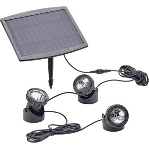 Pontec Teichbeleuchtung PondoSolar LED, mit Solar, warmweiß, 0,5 Watt Spot, IP68 für Unterwasser, 3 Stück