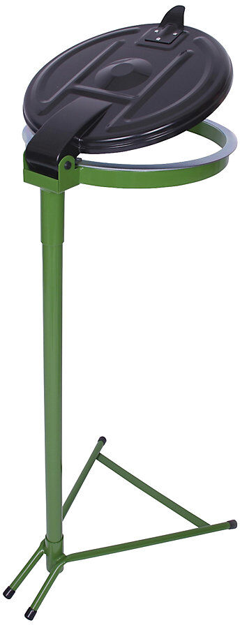 kaiserkraft Müllsackständer, Standgestell, für Volumen 120 l, grün, Kunststoffdeckel