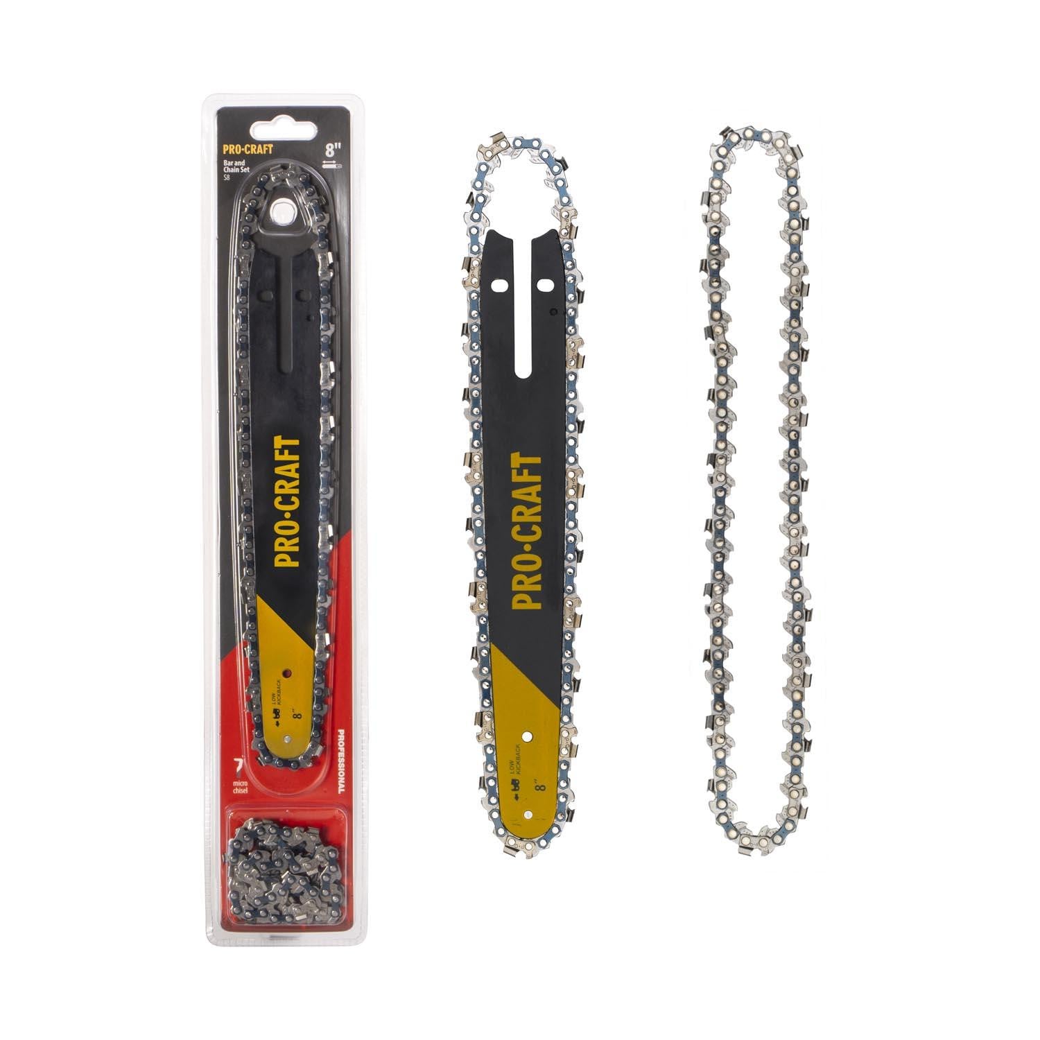 Procraft S8-set met 2x zaagketting 46 TG en 20 cm zaagblad voor PKA32Li
