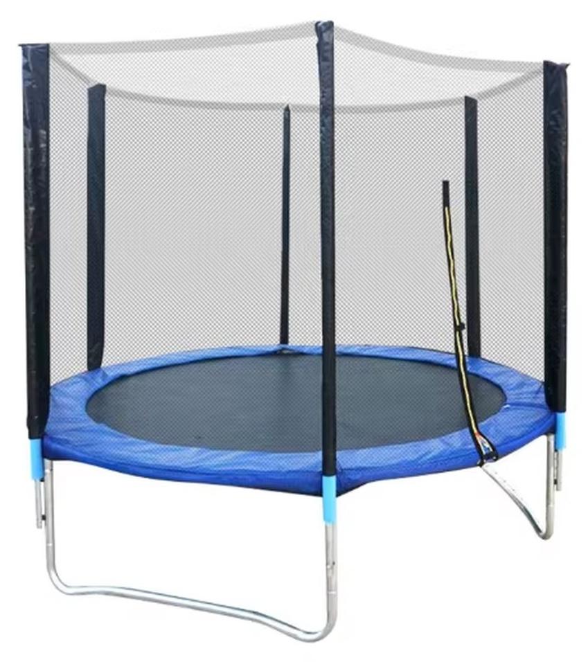 Trampolin - Kindertrampolin - Balancetraining - Robuste dickwandige Stahlrohre - Sicherheitsnetz - Abdeckung - Zum Springen - Blau
