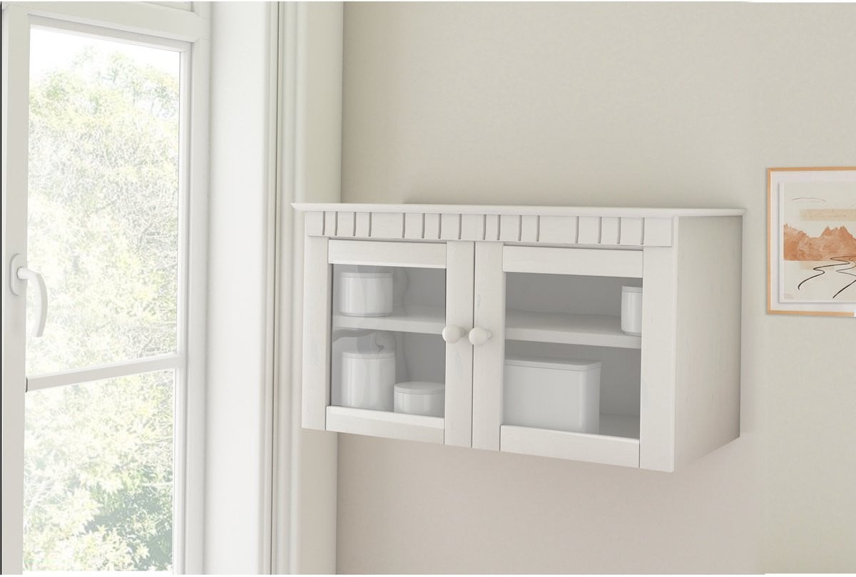 Notio Living Cubrix Wandkast met 2 deuren in wit grenen