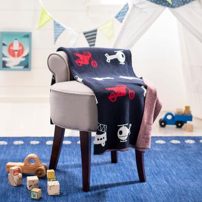 "SAFAVIEH Baby Collection Wesley Throw - Navy / Red - 32"" x 40"" - 32"" x 40"""