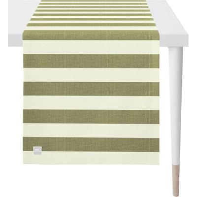 Tischläufer APELT "3967 Outdoor, Sommerdeko, Sommer", grün, B:46cm L:140cm, Polyester, Tischdecken, Jacquardgewebe