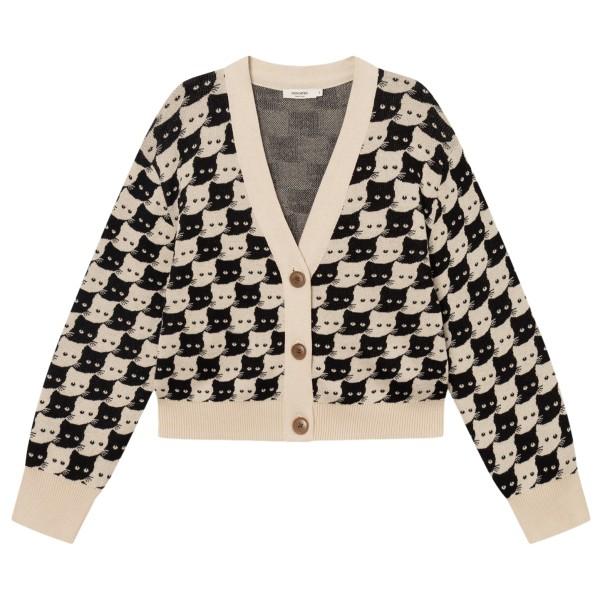 DEDICATED - Women's Cardigan Kanan Pepita Cats - Cardigan Gr XS beige