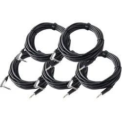 Pronomic Stage INST-A-10 Winkelklinkenkabel 5x Set 10m, 1,5mm