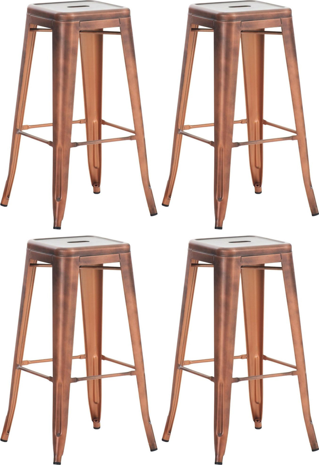 Set van 4 CLP barkrukken Joshua, antiek wit
