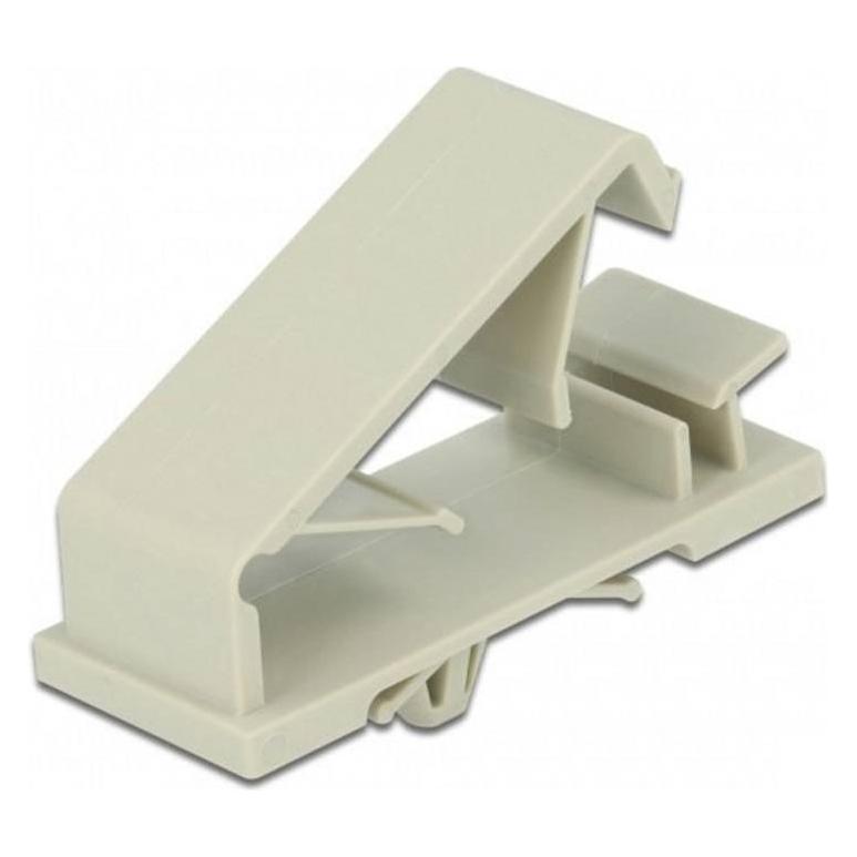 Delock Kabelhalter Grau (Packung mit 10) (60186)