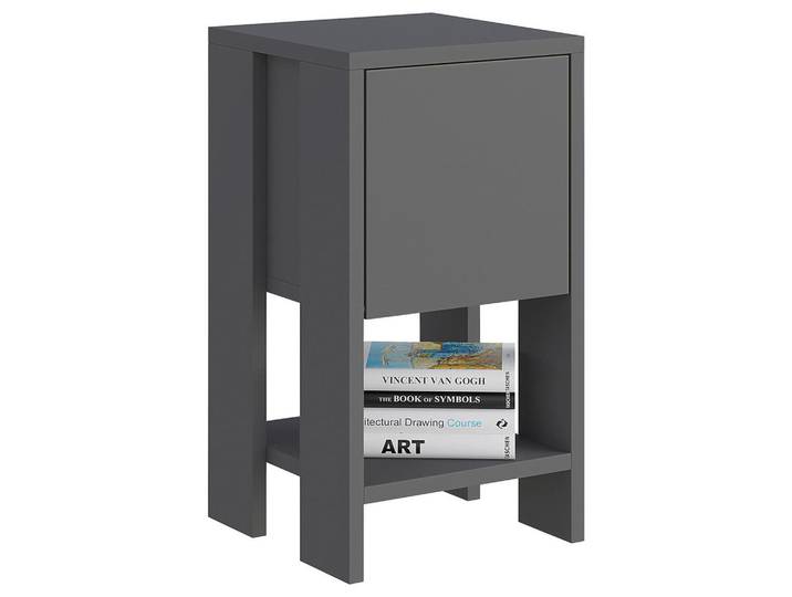 Livetastic Nachttisch, Anthrazit, rechteckig, eckig, 30x55x30 cm, Stauraum, einfacher Aufbau, Holzmöbel, Holztische, Nachttische Holz