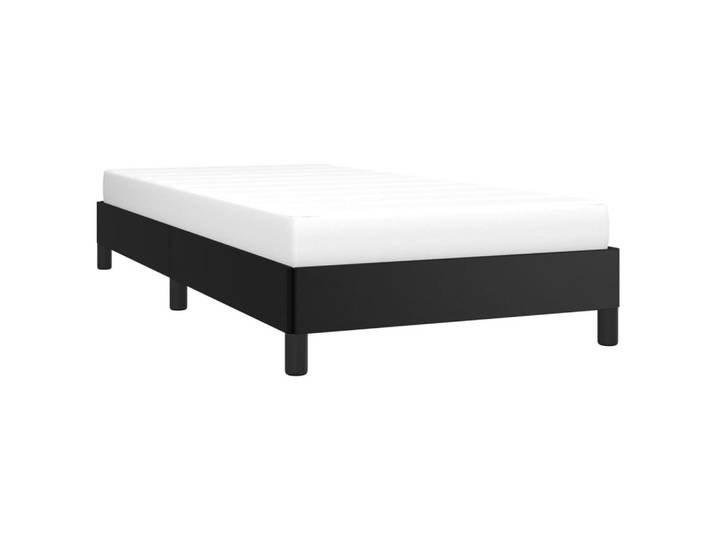 furnicato Bettgestell Schwarzes Kunstlederbett 193x93x35 cm mit Sperrholzlatten (1-tlg)