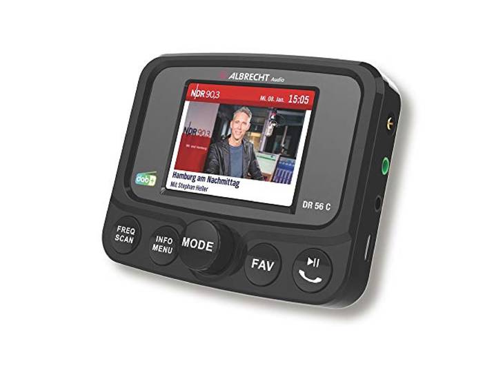 Albrecht DR 56 C digitale radio-tuner – DAB+ autoradio-adapter – kleurendisplay & bluetooth – FM-zender voor draadloze verbinding, auto-accessoires, 27156