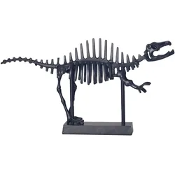 WOHNLING WL7.185 Dekofigur Spinosaurus Aluminium Schwarz mit Sockel