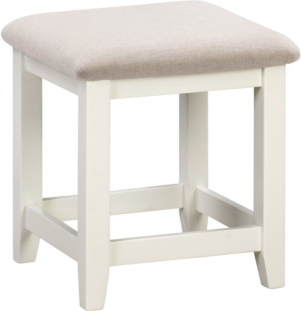 17 Stories Solvy Accent Stool Ivory 46cm H X 42cm W X 42cm D