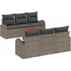 vidaXL Garten-Sofa-Set 7 pcs Grau