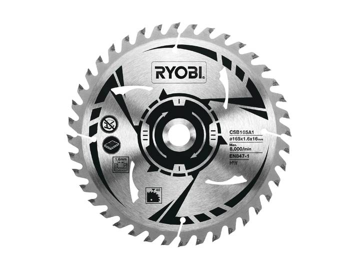 Sägeblatt RYOBI CSB165A1 , silber, B:16,5cm H:0,16cm L:16,5cm Ø:16,5cm, Hartmetall, Sägeblätter, Sägeblatt