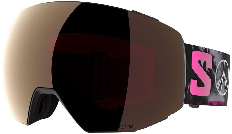 Salomon  - Radium Prime Black Echo Sigma Gun Metal + Sigma Silver Pink - Masque de Ski