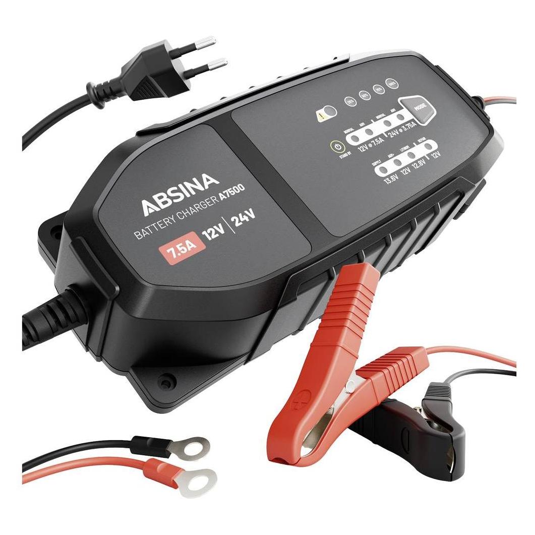 Absina Ladegerät A7500 (7.50 A, 12V, 24V) (301015)