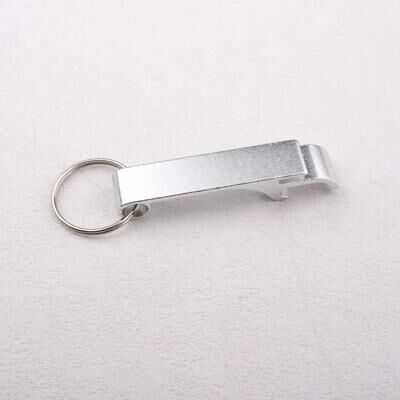 Uplift Essentials Multi Color Aluminum Bottle Opener Keychain silver