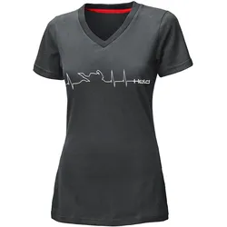 Held T-Shirt Be Heroic Damen grau - Design Heartbeat - D2XL