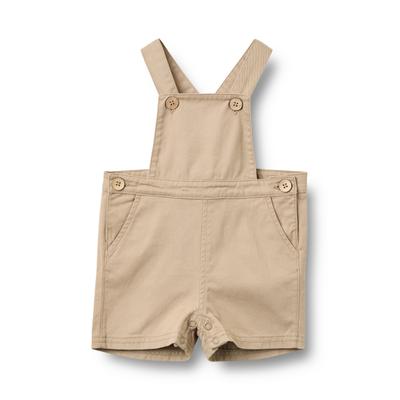 Kurzoverall WHEAT "WHEAT Overall Erik", Mädchen, Gr. 68, sand stone, 100% Baumwolle (Bio), unifarben, normal, Overalls Kurzoverall