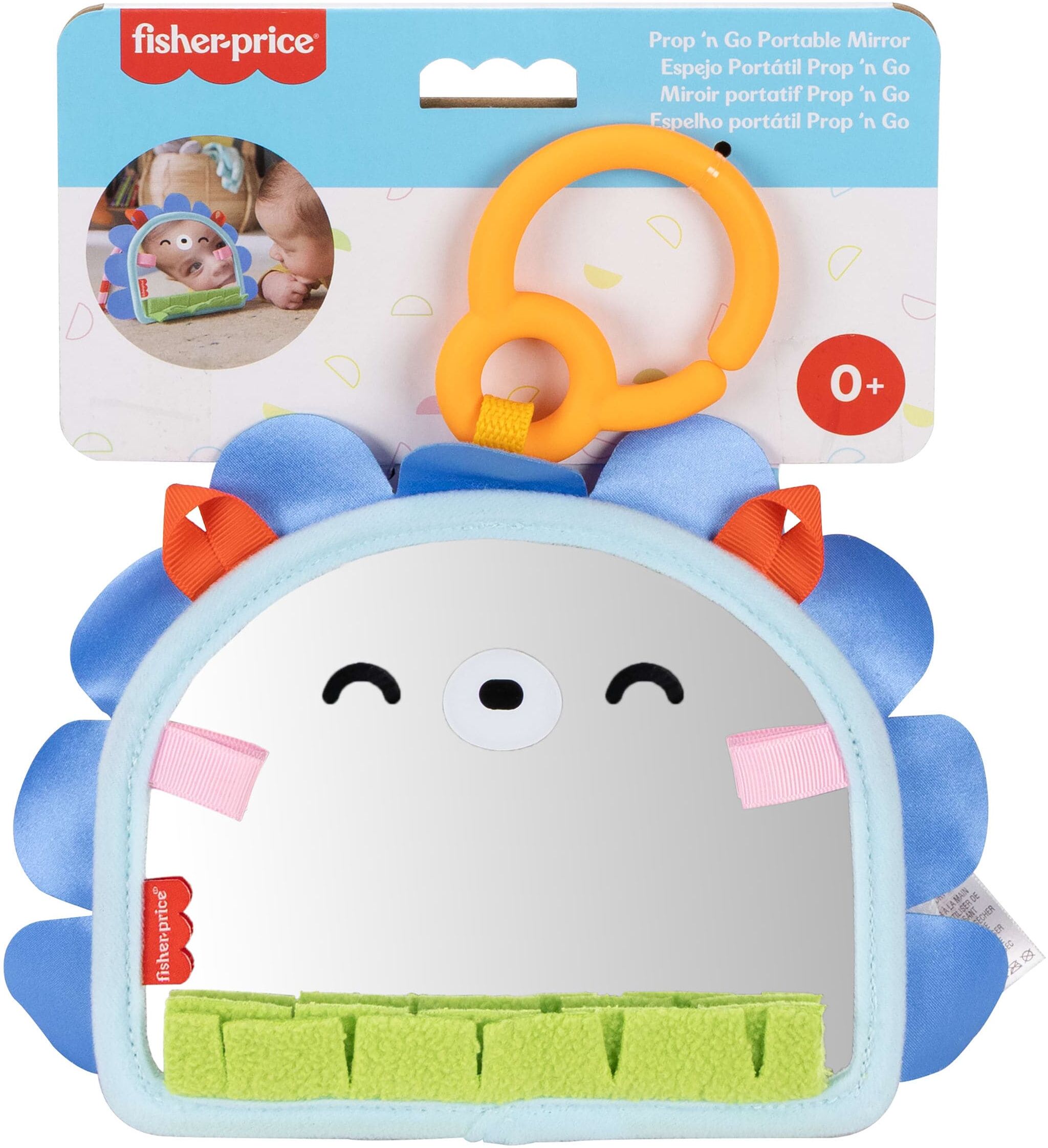 Fisher-Price Prop N Go Ultra Lightweight Durable Portable Mirror Travel Toy Accessory for Babies - Mattel - Portable
