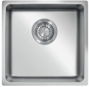 Ukinox 380mm W Single Bowl Stainless Steel Kitchen Sink Stainless Steel 380mm L