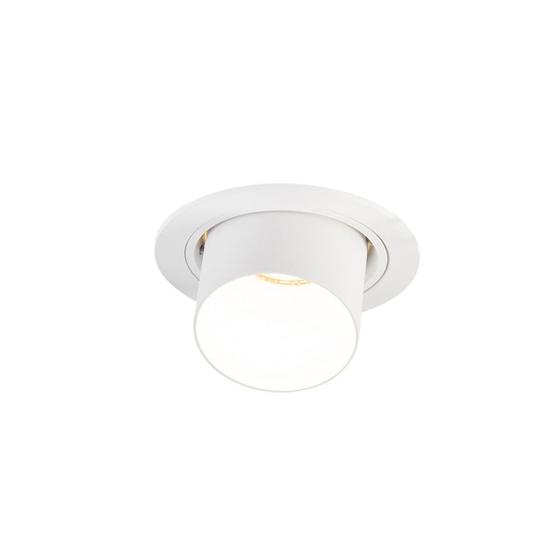 Qazqa Moderne ronde inbouwspot wit, dimbaar en verstelbaar, GU10