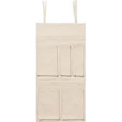 Canvas Wand-Organizer 27 x 32 cm cremefarbig