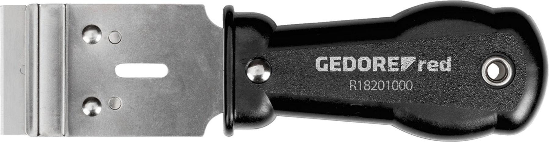Gedore red Etikettenschaber für Plaketten/Dichtungen/Klebstoffreste, mit Sicherheitskappe, Klinge wechselbar, R18201000 (3301566)