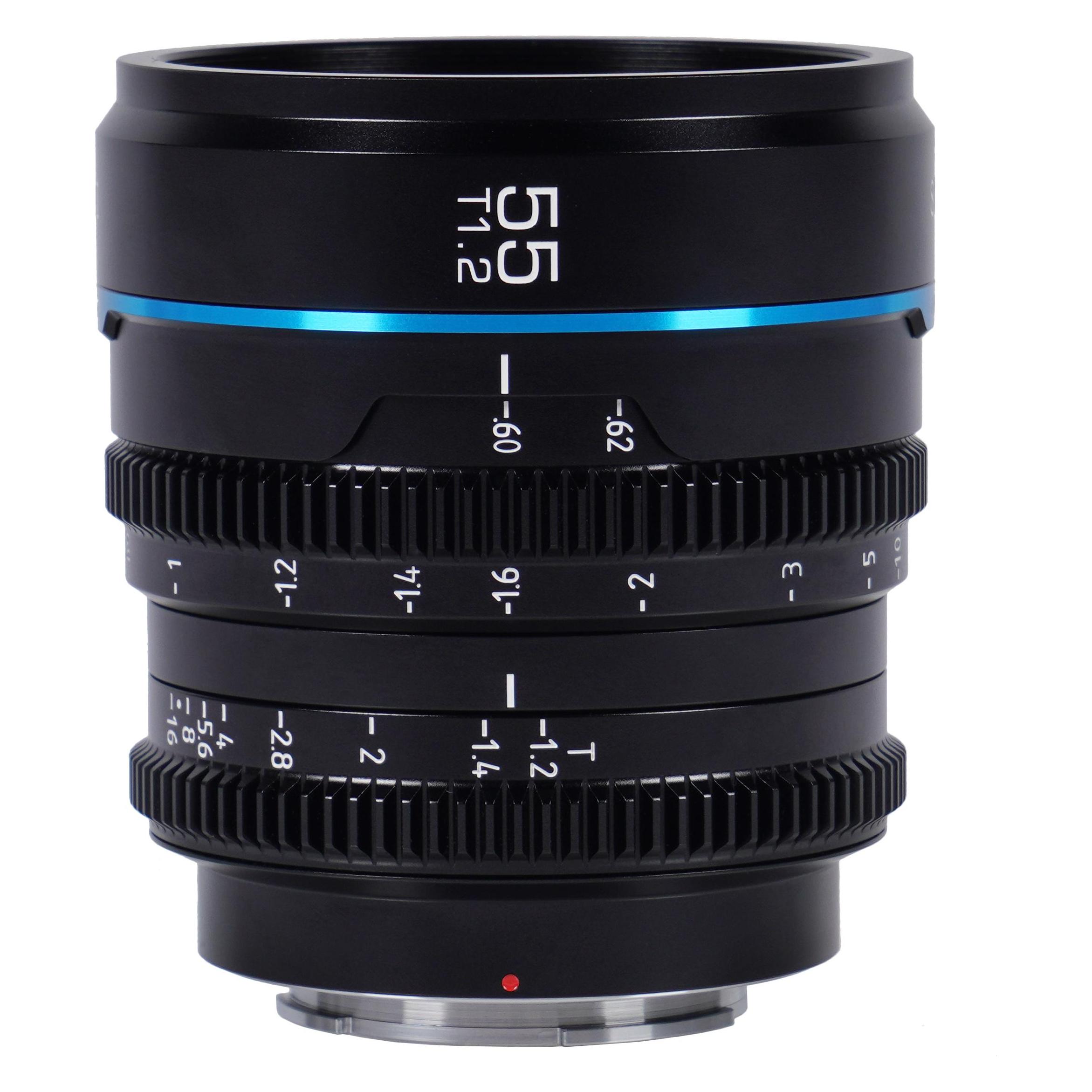 Sirui Nightwalker Series 55mm T1.2 S35 Manual Focus Cine Lens (Canon RF, APS-C / DX) (MS55R-B)