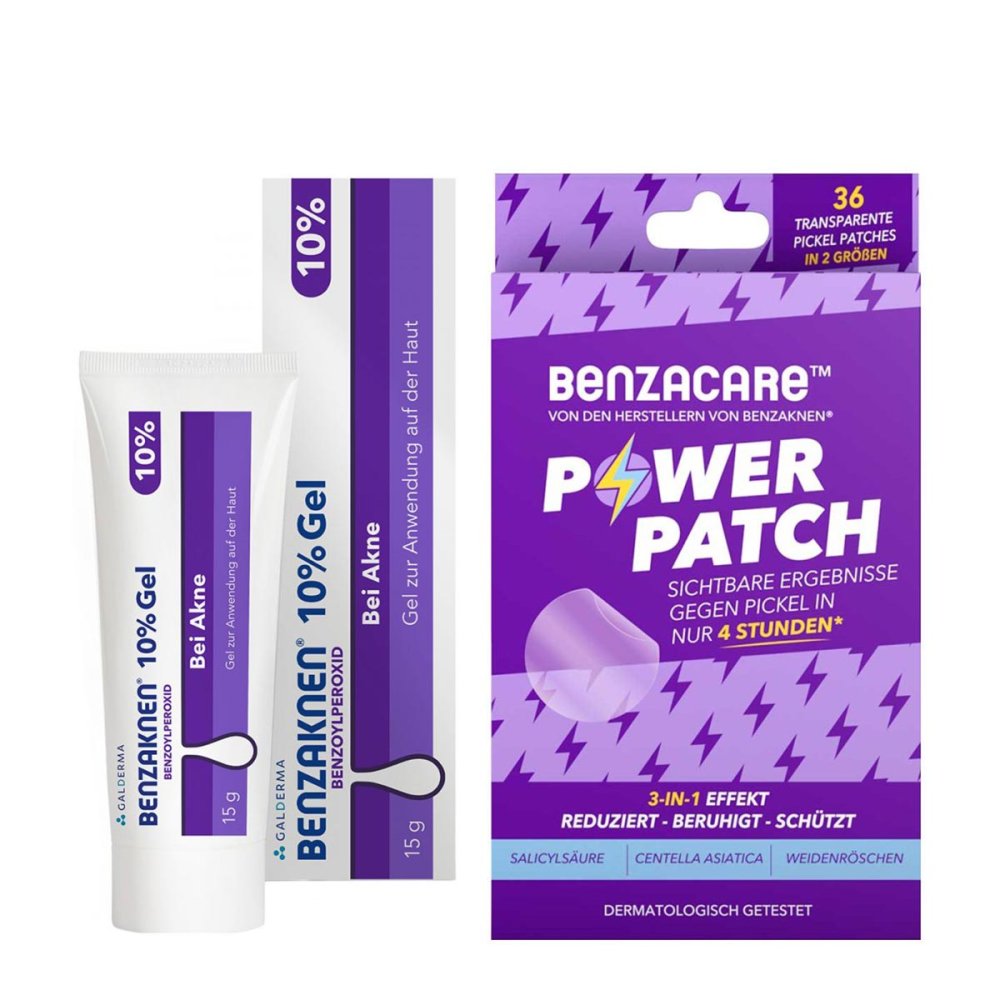 Galderma Laboratorium GmbH Benzaknen 10% + Benzacare Power Patch gegen Pickel 08105092