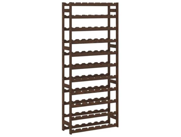 Makastle Weinregal für 77 Flaschen Braun Massivholz Kiefer