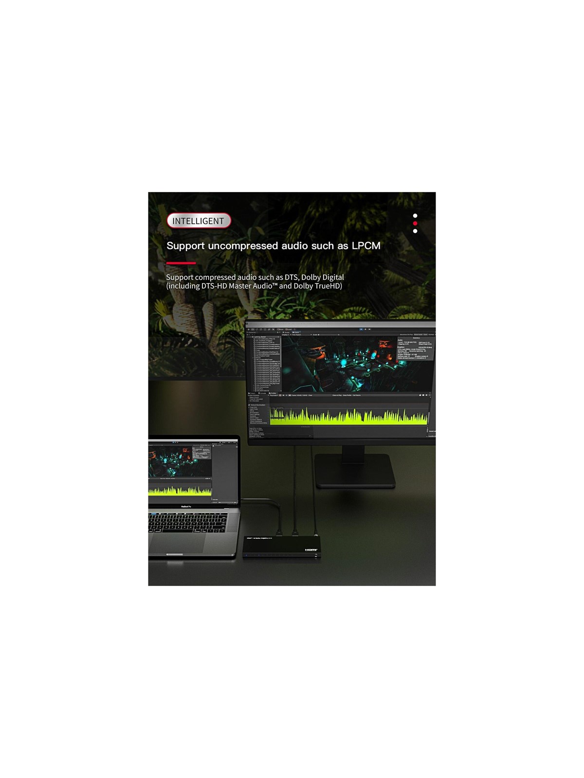 MicroConnect - video/audio splitter - 4K@60Hz - 8 ports