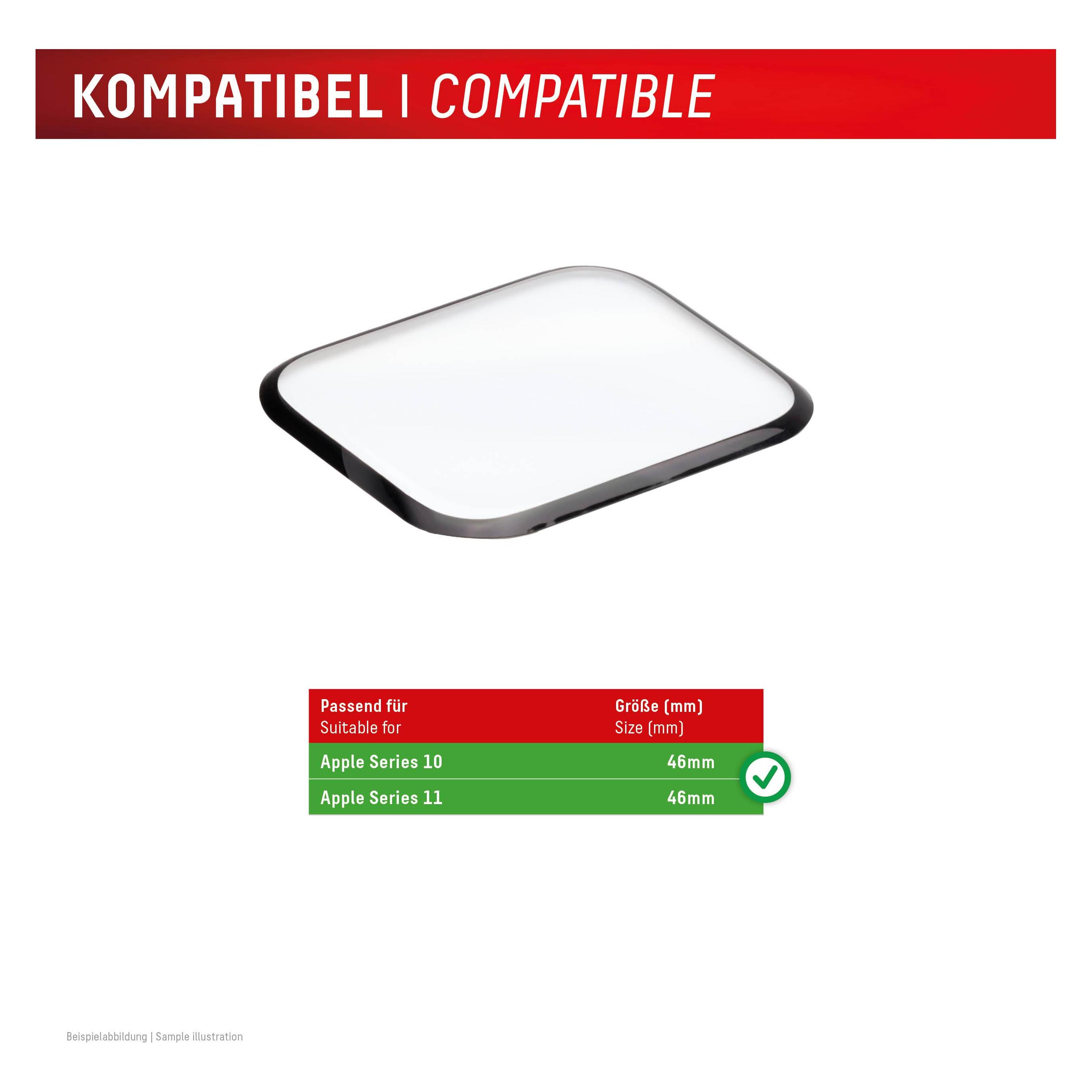 Displex Full Cover Schutzfolie, Full Cover Watch Glass, Doppelpack (02145)