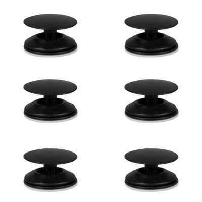 Zubehör-Set WINDHAGER "für Sonnenschutzgewebe COOL, Befestigungsclips mit Klebehaken", schwarz, B:3cm H:3cm L:1,4cm, Kunststoff, Metall, Sichtschutzbefestigungen, Anbringung des Sonnenschutzgewebe am Fensterflügel, anthrazit, 6 Stk.