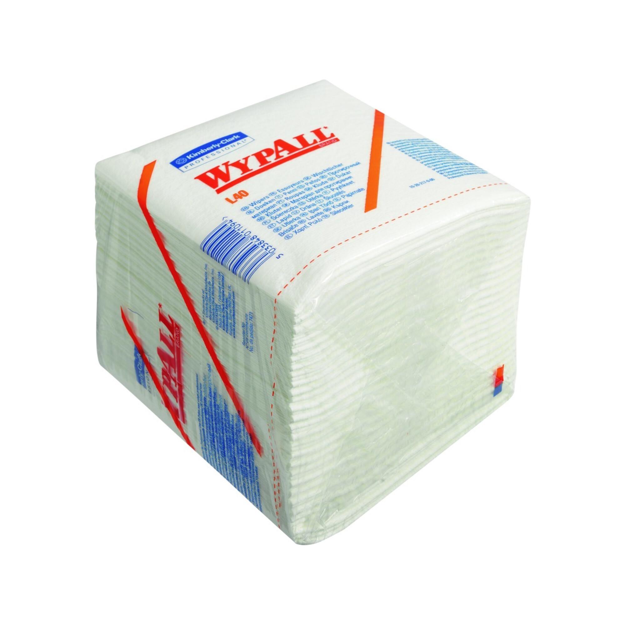 Wischtuch WYPALL L 40 7471 L305xB318ca.mm weiß 1-lagig,viertelgefaltet ; Kimberly-Clark)