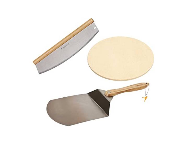 MONOLITH Pizza Set Junior/Icon - Pizzastein 26 x 1,5 cm - Pizzaheber - Pizza Cutter