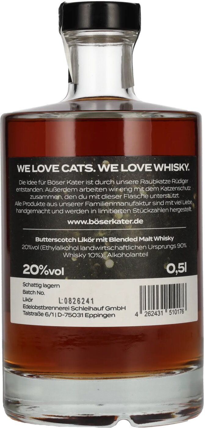 BÖSER KATER Butterscotch Likör 20% Vol. 0,5l