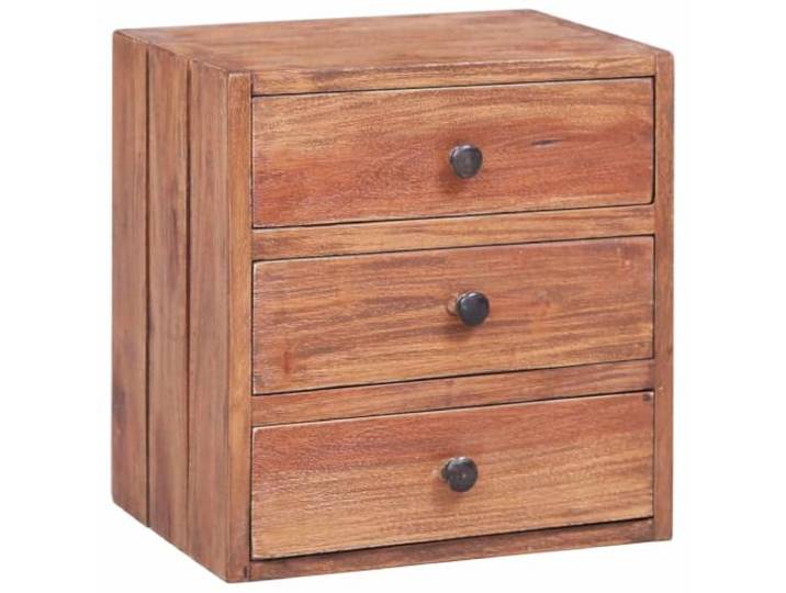 KDVXBCQJH Nachttisch Altholz Massiv mit 3 Schubladen 35x25x35 cm Kompakte Nachtkonsole fürs Schlafzimmer: Echtes Recyclingholz mit Unikatcharakter sorgt für rustikalen Vintage-Charme.