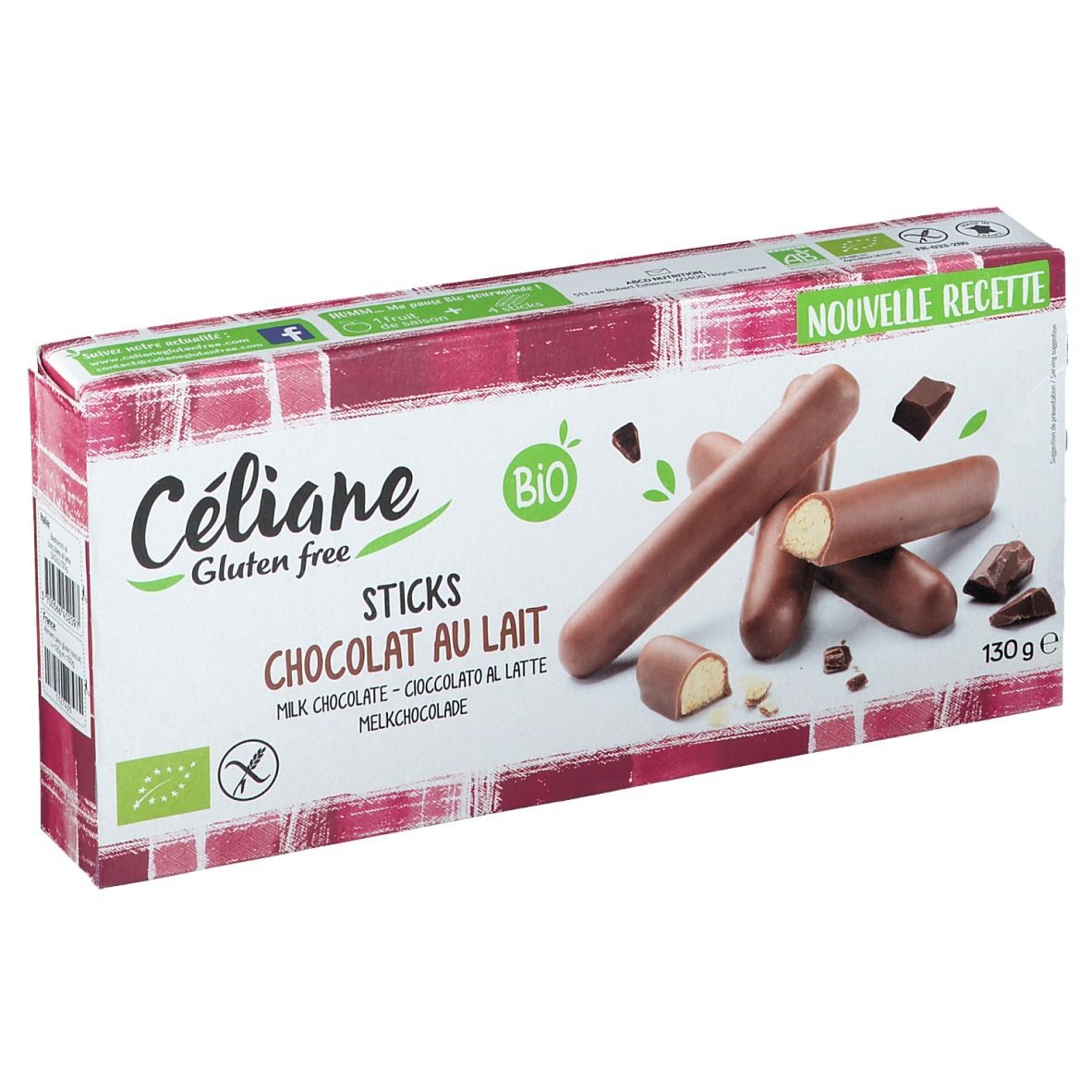 Celiane Melkchocolade Staaf Bio 130 g Riegel