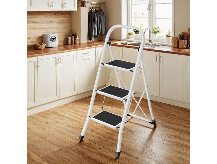 Trittleiter Adudi 105cm Weiß