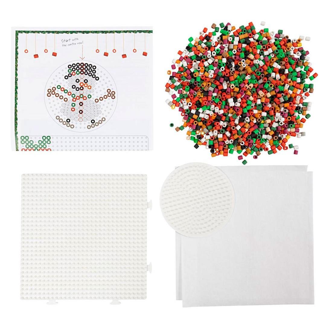 Creativ Company Deko-Bastelset Bügelperlen Bio mit 5 Weihnachtsmotiven (906759)
